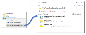 Phần mềm LockHunter hỗ trợ xóa file cứng đầu