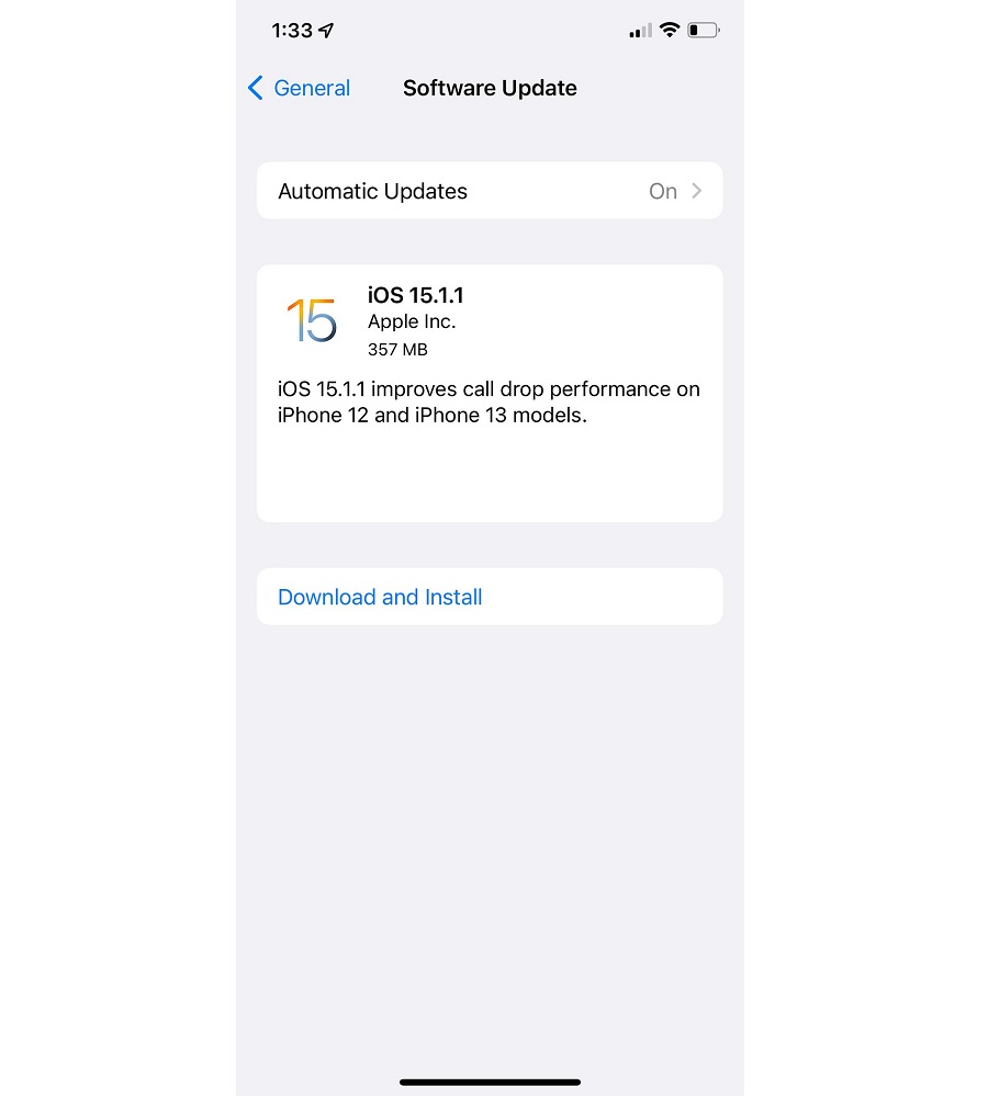Apple phát hành bản cập nhật iOS 15.1.1 mới