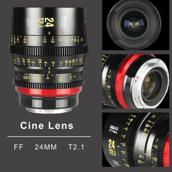 Ống kính Meike 24mm T2.1 Full Frame Cine