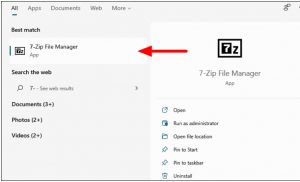 Phần mềm 7-Zip chuyên dụng mở file RAR