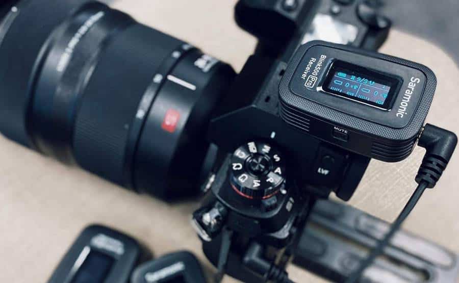 Bộ thu Blink500 Pro RX gắn trên máy ảnh