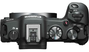 Phần top plate của máy ảnh tích hợp hotshoe và các bánh xe chức năng