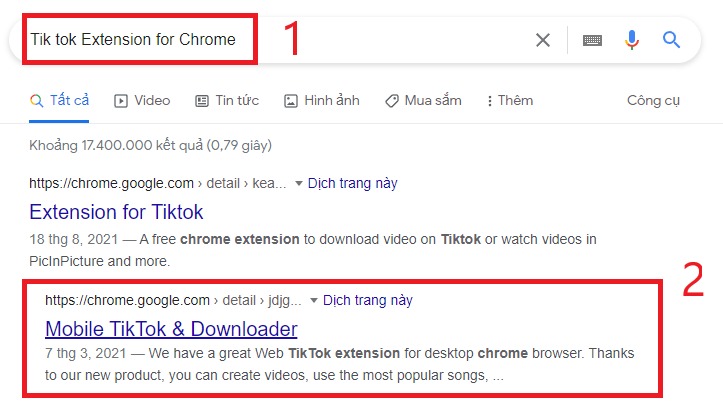 Tải TikTok trực tiếp trên Chrome
