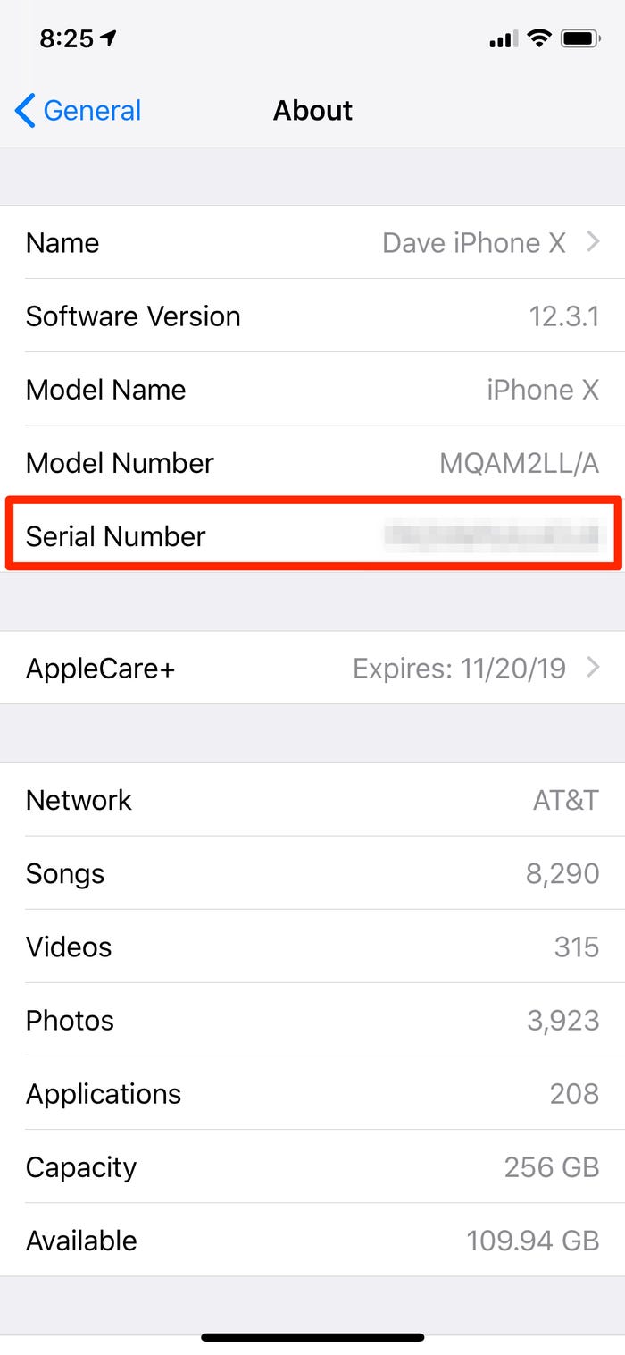Cách kiểm tra số serial iphone trên thiết bị của bạn