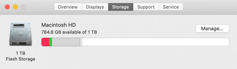 Nhấn vào quản lý để tối ưu hóa thư viện ảnh iCloud trên Mac