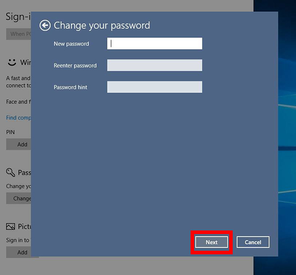 Xóa mật khẩu máy tính khi đăng nhập tài khoản cục bộ