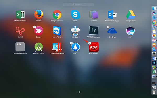 Cách gỡ ứng dụng trên macbook bằng Launchpad