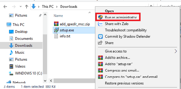 Cài gpedit.msc Windows 10 Home Edition 64-bit