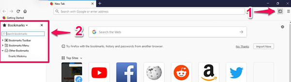 Hướng dẫn xem lại bookmark trên Firefox