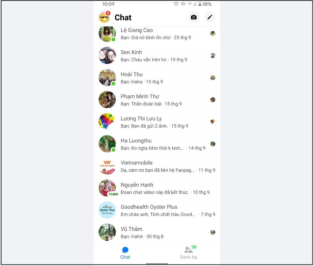 Mở ứng dụng Messenger trên điện thoại