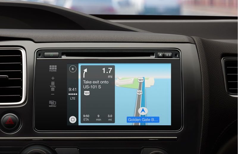 Bản đồ trong CarPlay cho phép người dùng nhận chỉ đường