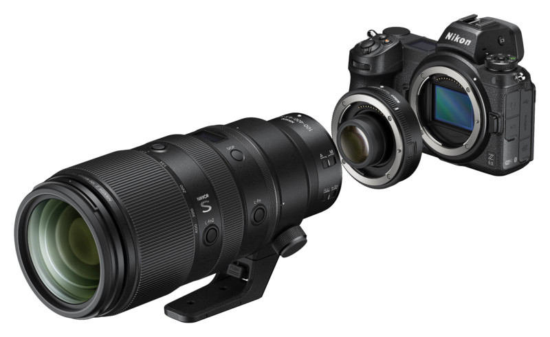Nikon Z 100-400mm f/4.5-5.6 VR S kết hợp với bộ chuyển đổi từ xa