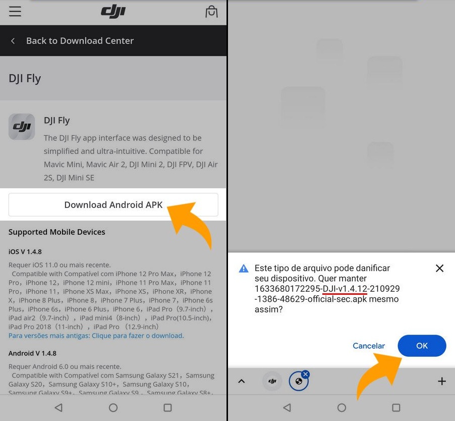 Tải bản cập nhật DJI Fly Android mới nhất 1.4.12