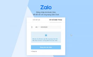 Tạo tài khoản Zalo trên website xác nhận