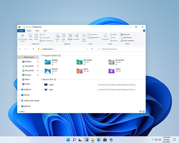 Start Menu và biểu tượng trên taskbar được căn giữa màn hình trên Windows 11