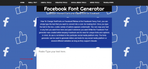 Thay đổi kiểu chữ trên Facebook Fonts Generator