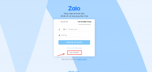 Đổi mật khẩu Zalo thông qua chức năng quên mật khẩu