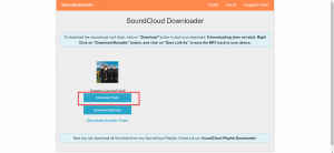 Chọn download track trên ScloudDownloader để tải nhạc về