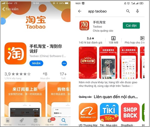 Tải ứng dụng Taobao trên điện thoại