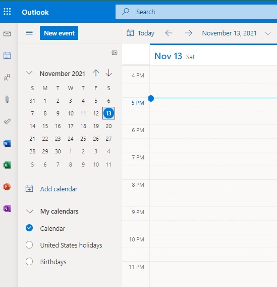 Outlook cho phép bạn chia sẻ lịch làm việc của mình với mọi người
