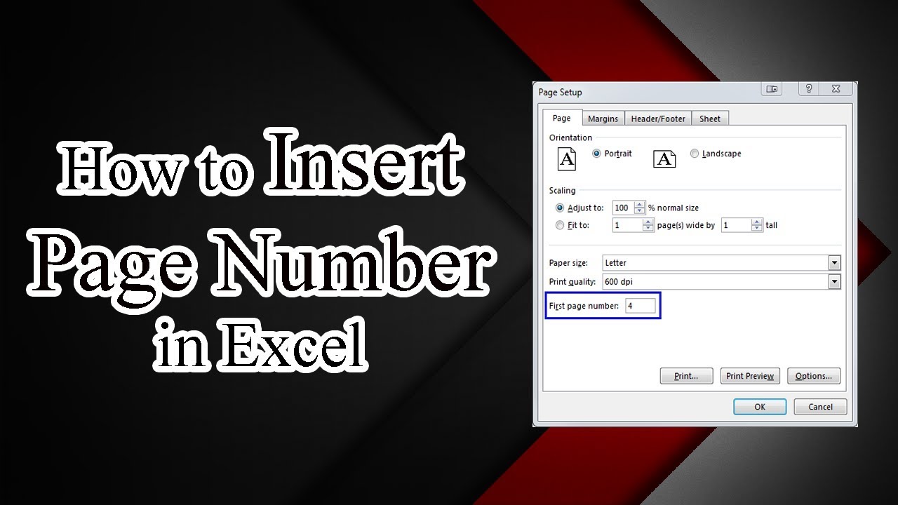 5 Cách Đánh Số Trang Trong Excel 2010 - Nâng trình Office