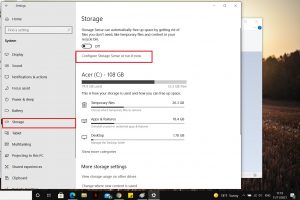 Các bước xóa bỏ file Windows.old chi tiết bằng Storage Sense Settings