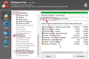 Sử dụng CCleaner loại bỏ hoàn toàn file windows.old